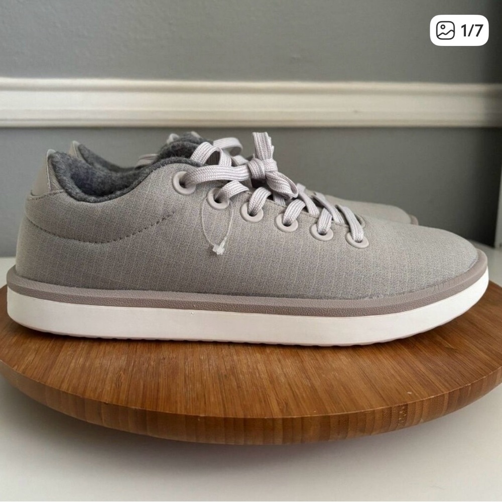 ALLBIRDS CANVAS PIPER PEWTER GRAY LACE UP EVERYDAY CASUAL COMFORTABLE SNEAKERS